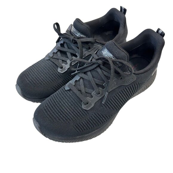 Skechers Womens Bobs Sport Squad 31362 Black Running Shoes Sneakers Size 9 Comfy - Picture 13 of 13